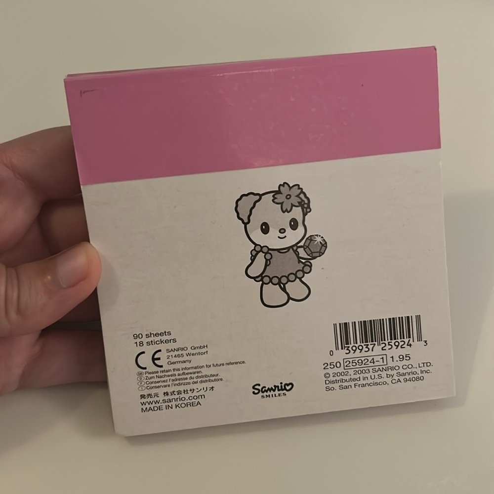 Vintage Sanrio Pinki Lili Notepad (& Bonus Hello Kitty Stickers!) - Picture 9 of 14